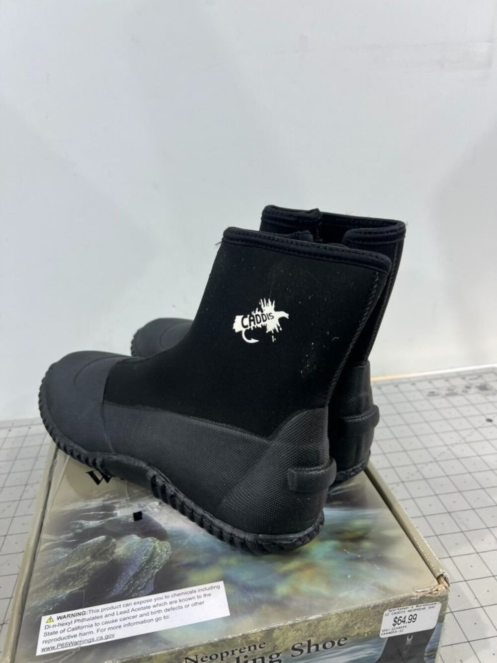 Caddis Men's 3.5mm Thick Neoprene Thick Ripple Sole Wading Boot Black Sz. 12 - Picture 5 of 8